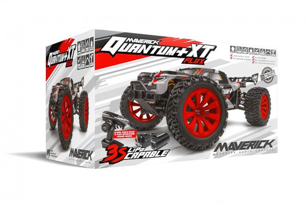 Maverick RC MV150301 Quantum+ XT Flux 3S 1/10 4WD Stadium Truck - Red - 2