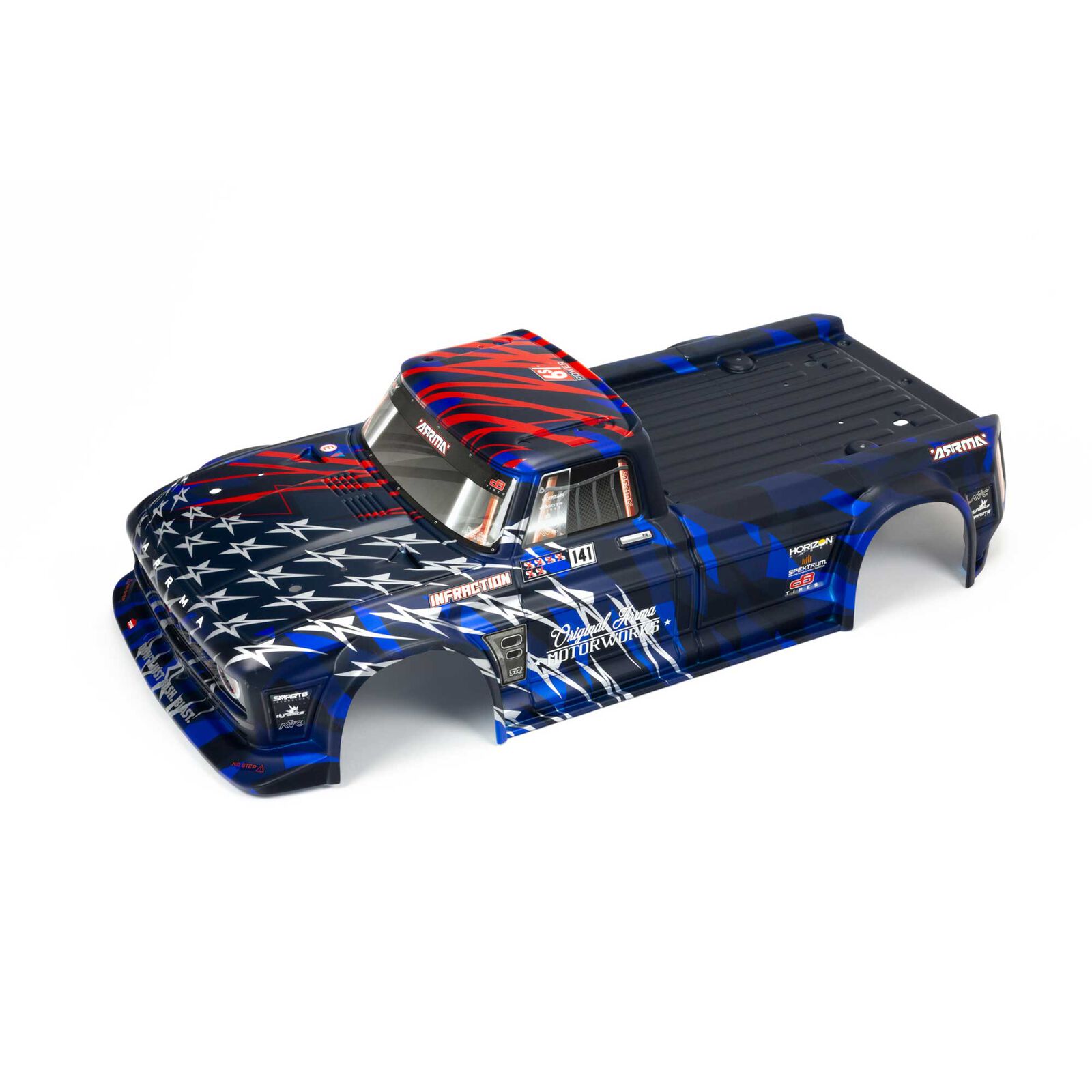 Arrma ARA410005 INFRACTION 6S BLX Painted Body Blue/Red
