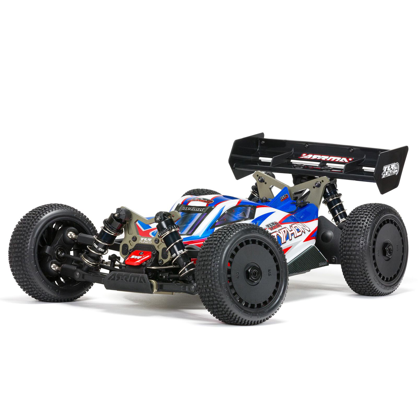 ARRMA 1/8 TLR Tuned TYPHON 6S 4WD BLX Buggy RTR Röd/Blå