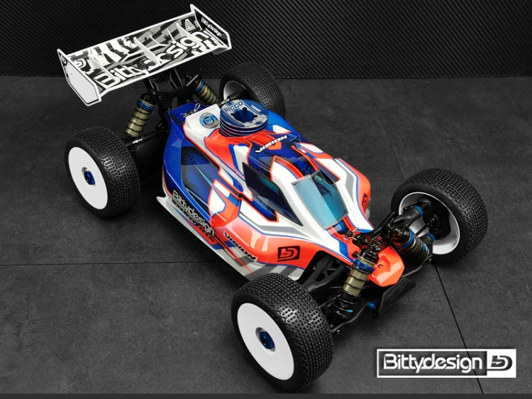 Bittydesign Body VISION 1/8 Buggy AE RC8B3.1 Nitro (Clear) Pre-Cut - 6