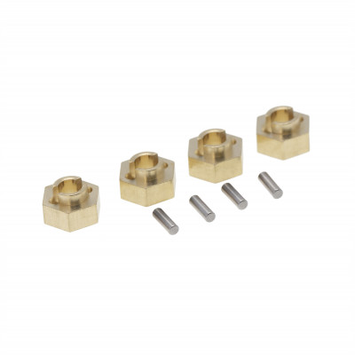 Hobby Details DTSCX24-7 SCX24 3mm Diameter Brass Wheel Hex 4st - 2