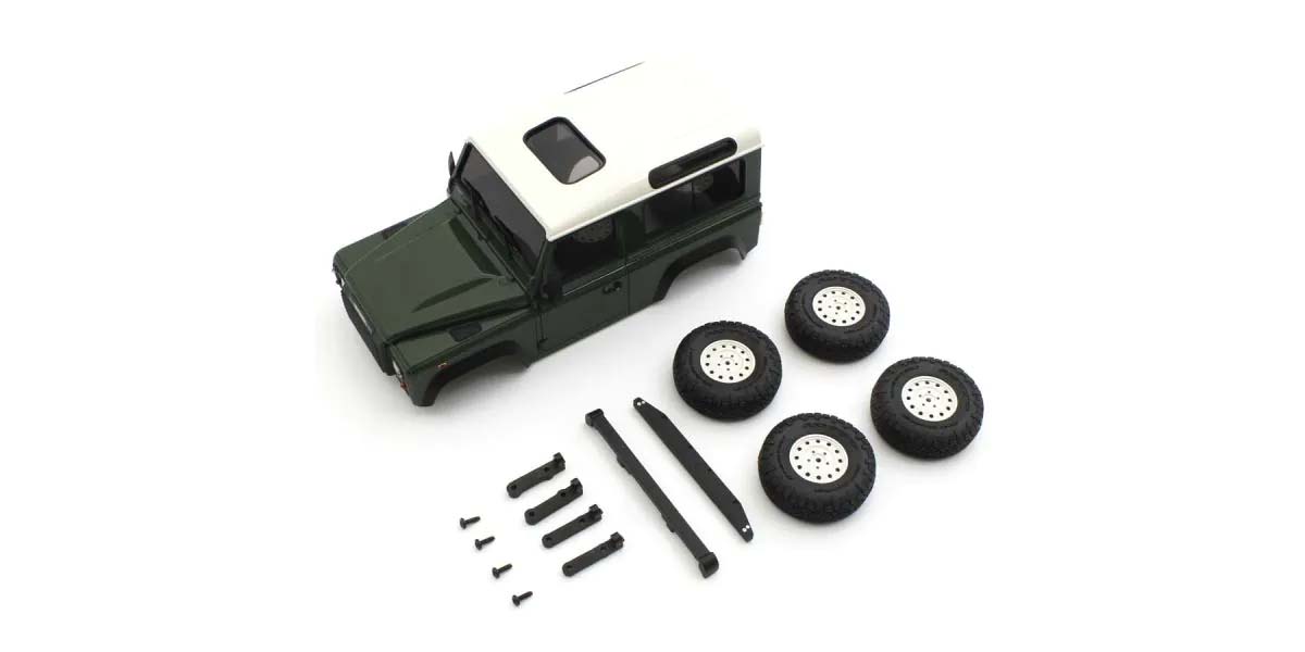 Kyosho MXBT09GR Bodyshell Land Rover Defender 90 Heritage C-Green Mini-Z 4X4 MX01