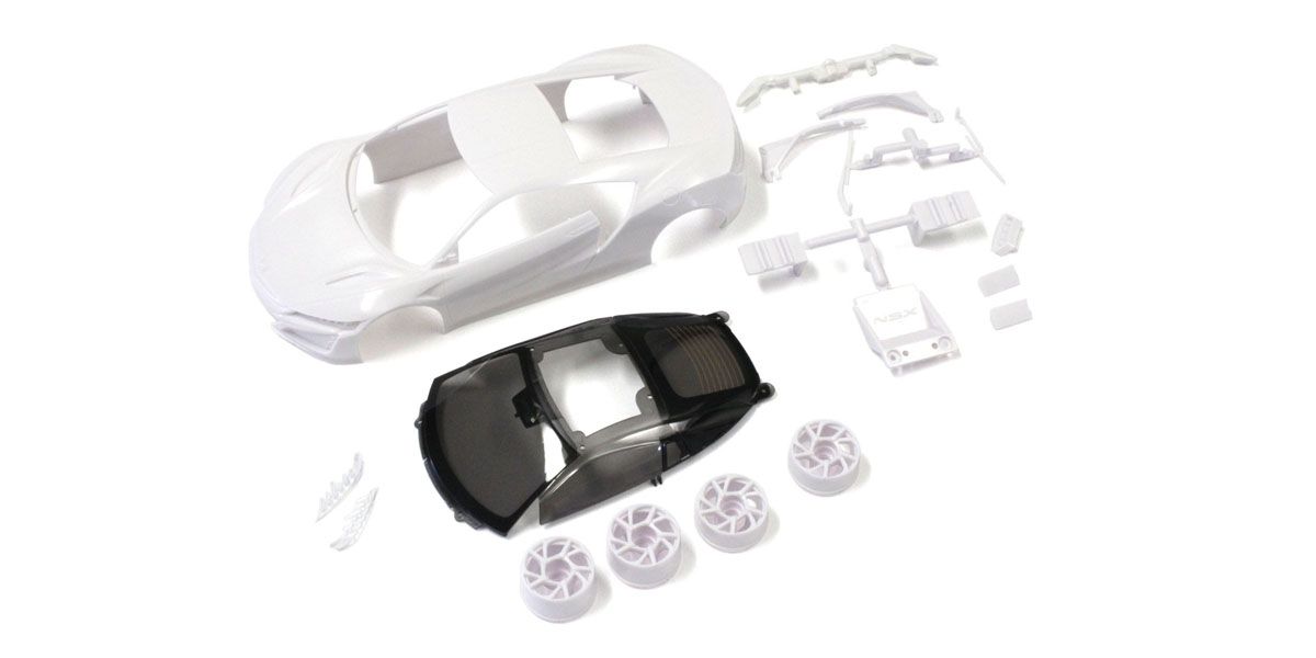 Kyosho MZN186 Bodyshell Honda NSX Kyosho Mini-Z + 2WD Rims (White Body)