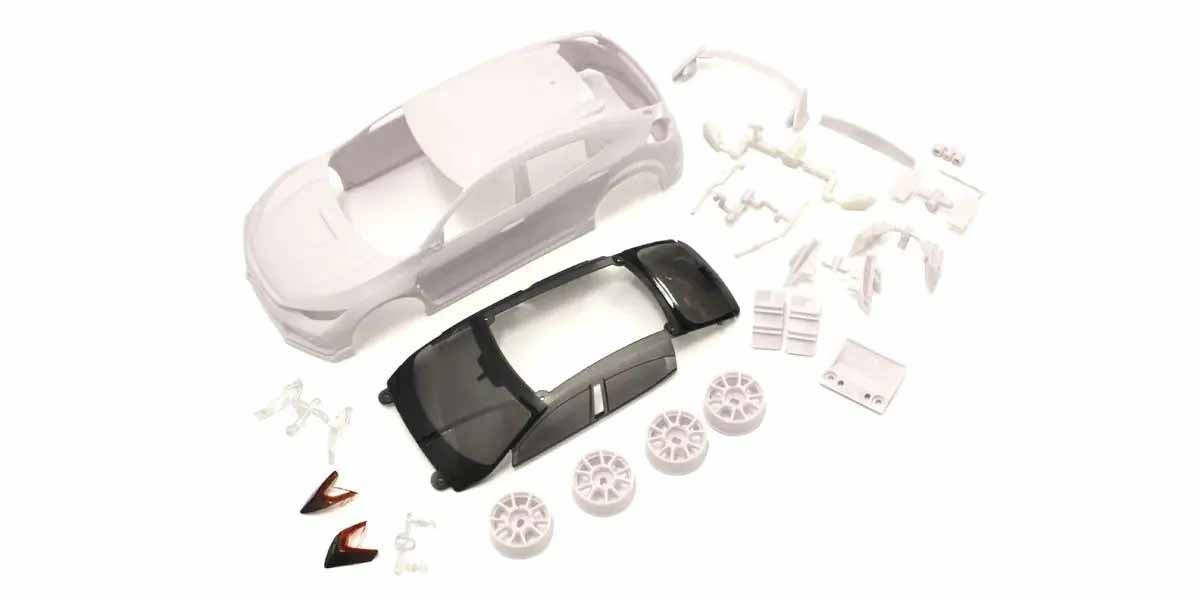 Kyosho MZN194 Bodyshell Honda Civic Mini-Z + 4WD Rims (White Body)