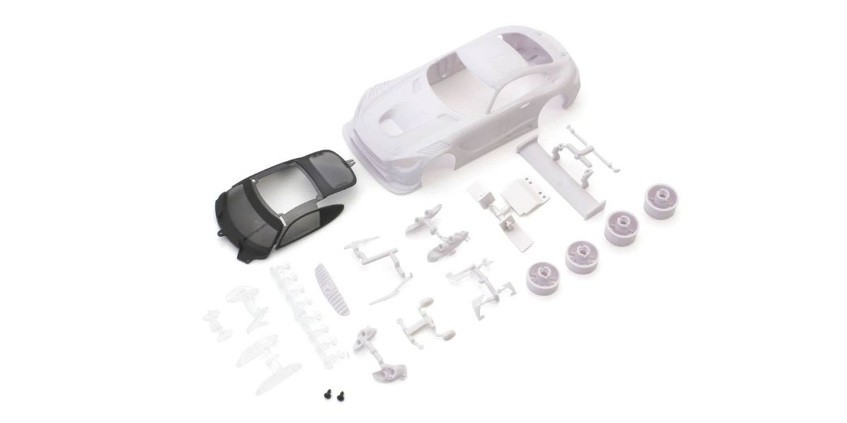 Kyosho MZN198 Bodyshell Mercedes AMG GT3 Mini-Z + 2WD Rims (White Body)