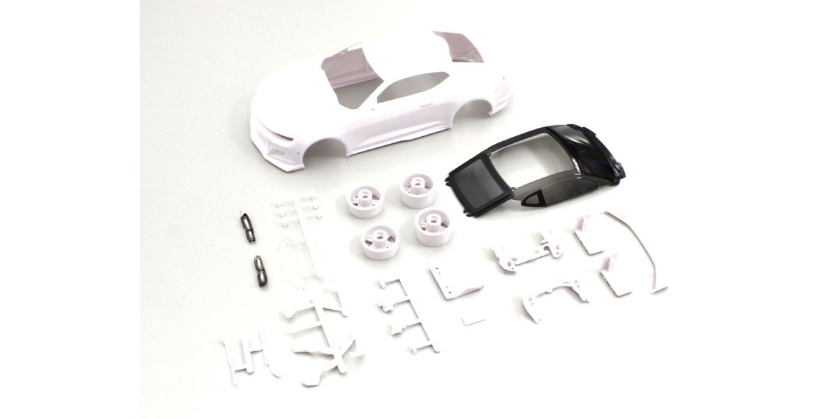 Kyosho MZN199 Bodyshell Chevrolet Camaro ZL1 Mini-Z + 2WD Rims (White Body)