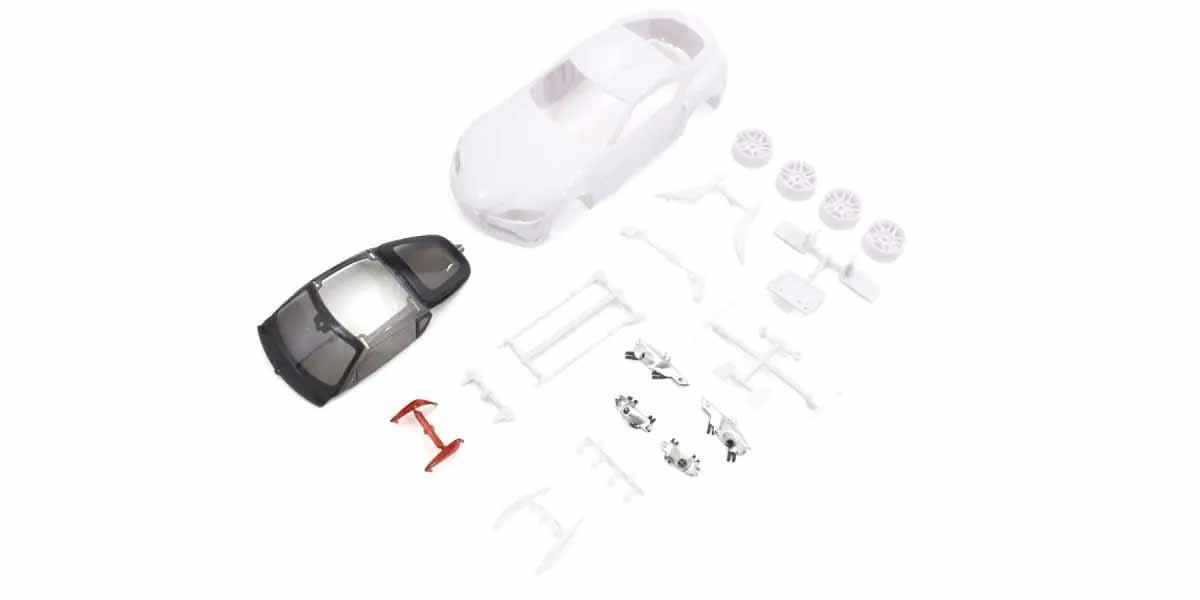 Kyosho MZN202 Bodyshell Toyota GR Supra Mini-Z + 4WD Rims (White Body)