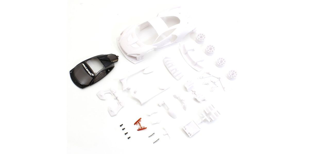Kyosho MZN208 Bodyshell McLaren Senna GTR Mini-Z + 2WD Rims (White Body)