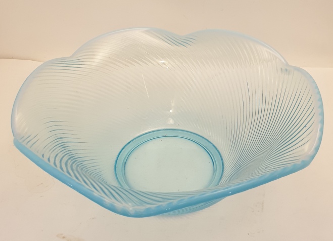 Afors Ulrica Hydman Vallien turquoise fluted bowl - 2
