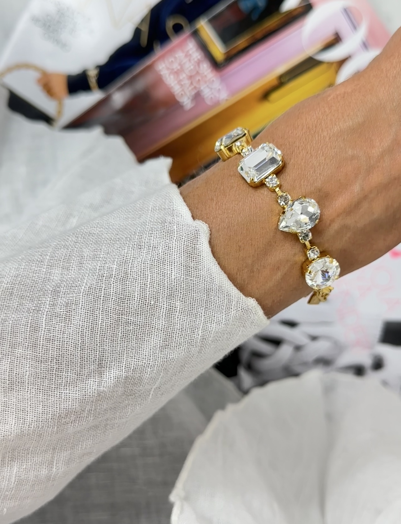 Armband Becca Clear Crystal Gold - 2