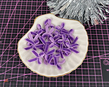 Velvet bow - Lilac 
