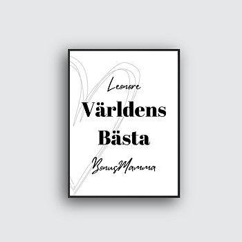 Världens bästa bonusmamma - med namn