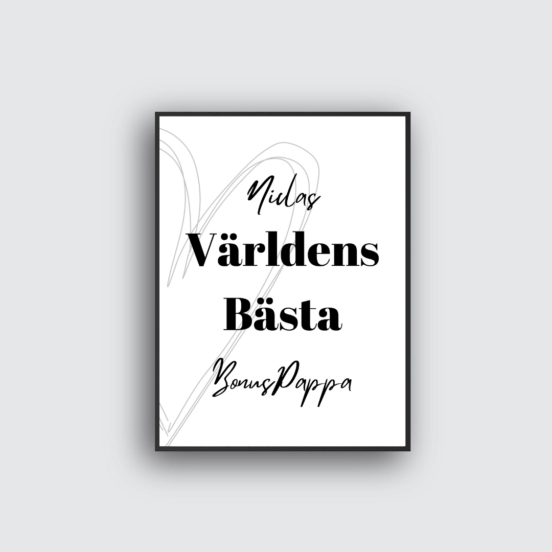 Världens bästa bonuspappa - med namn