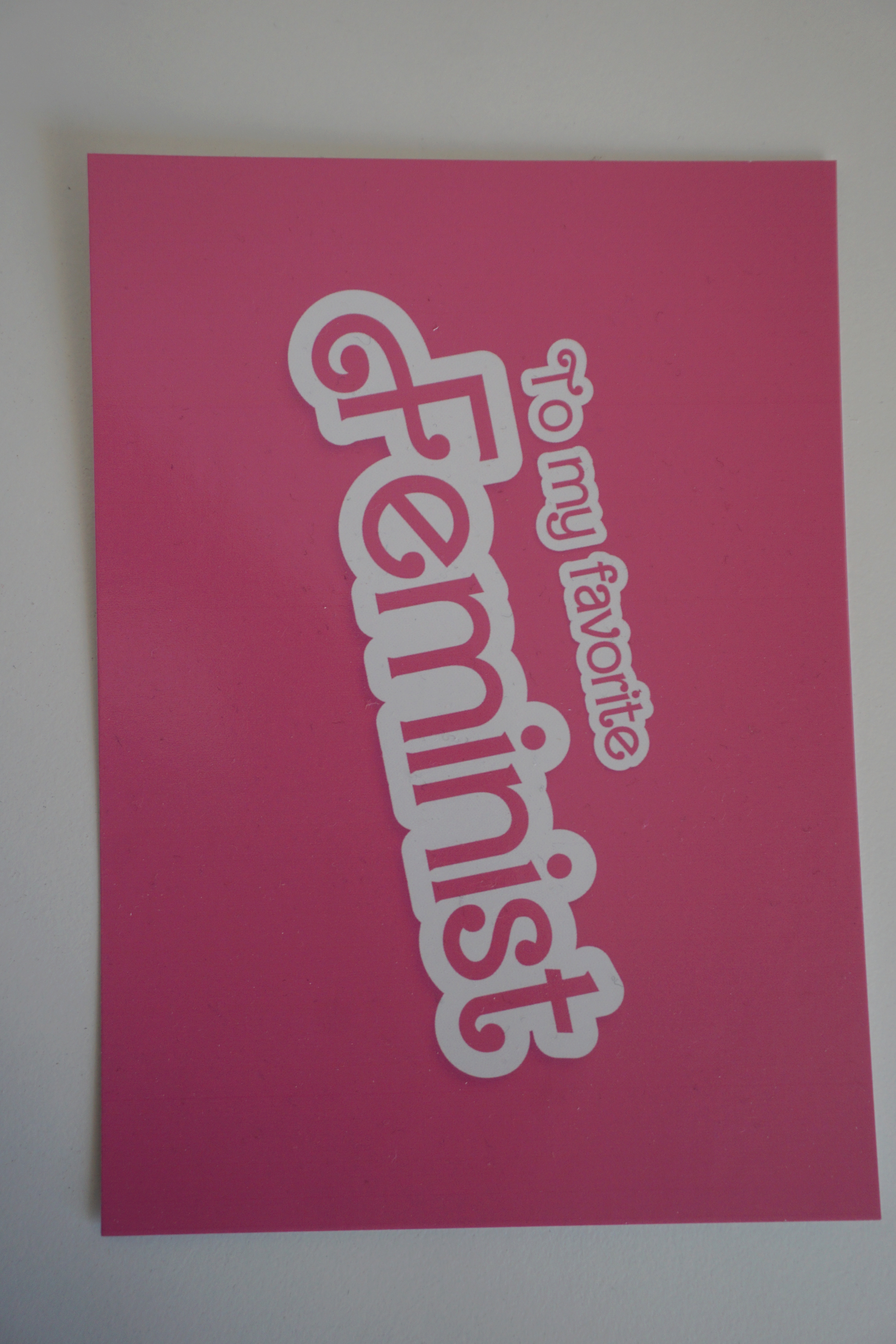 Postcard "to my favorite feminist"
