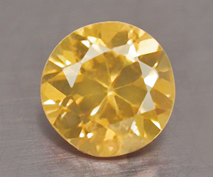 Vacker 3.8 mm rund naturlig gul safir ädelsten - 3