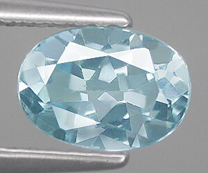 Piedra preciosa de topacio azul cielo natural de forma ovalada de 0,97 ct