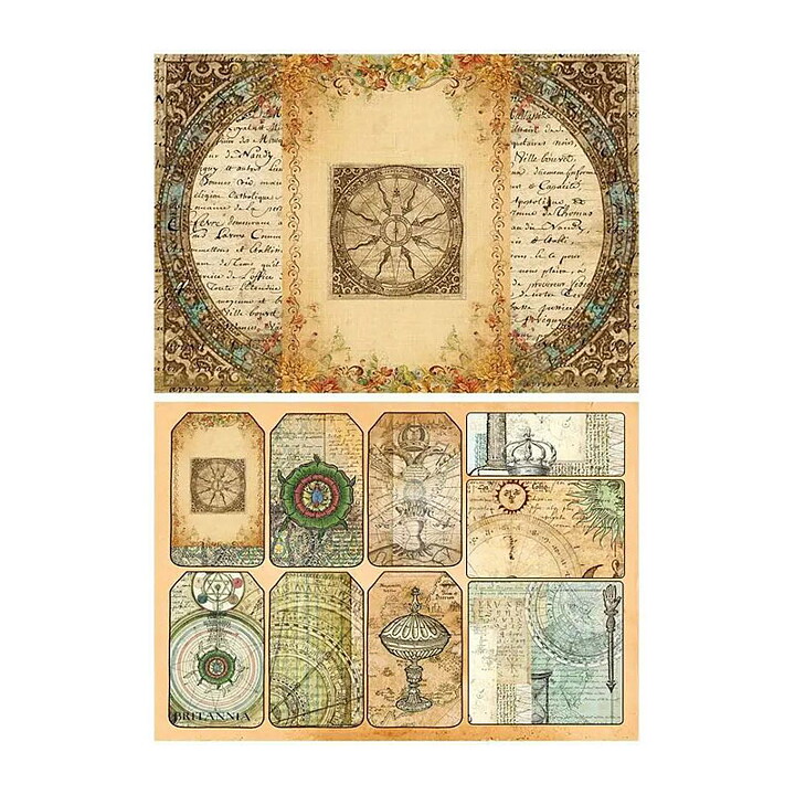 Vintage Background Paper - Medieval Alchemy