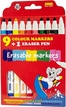 Raderbara fiberpennor 9 + 1