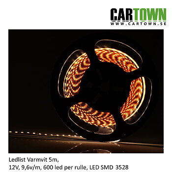 Ledstrip Warm white, SMD 3528, 5m