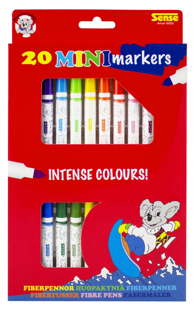 Minifiberpennor 20-pack