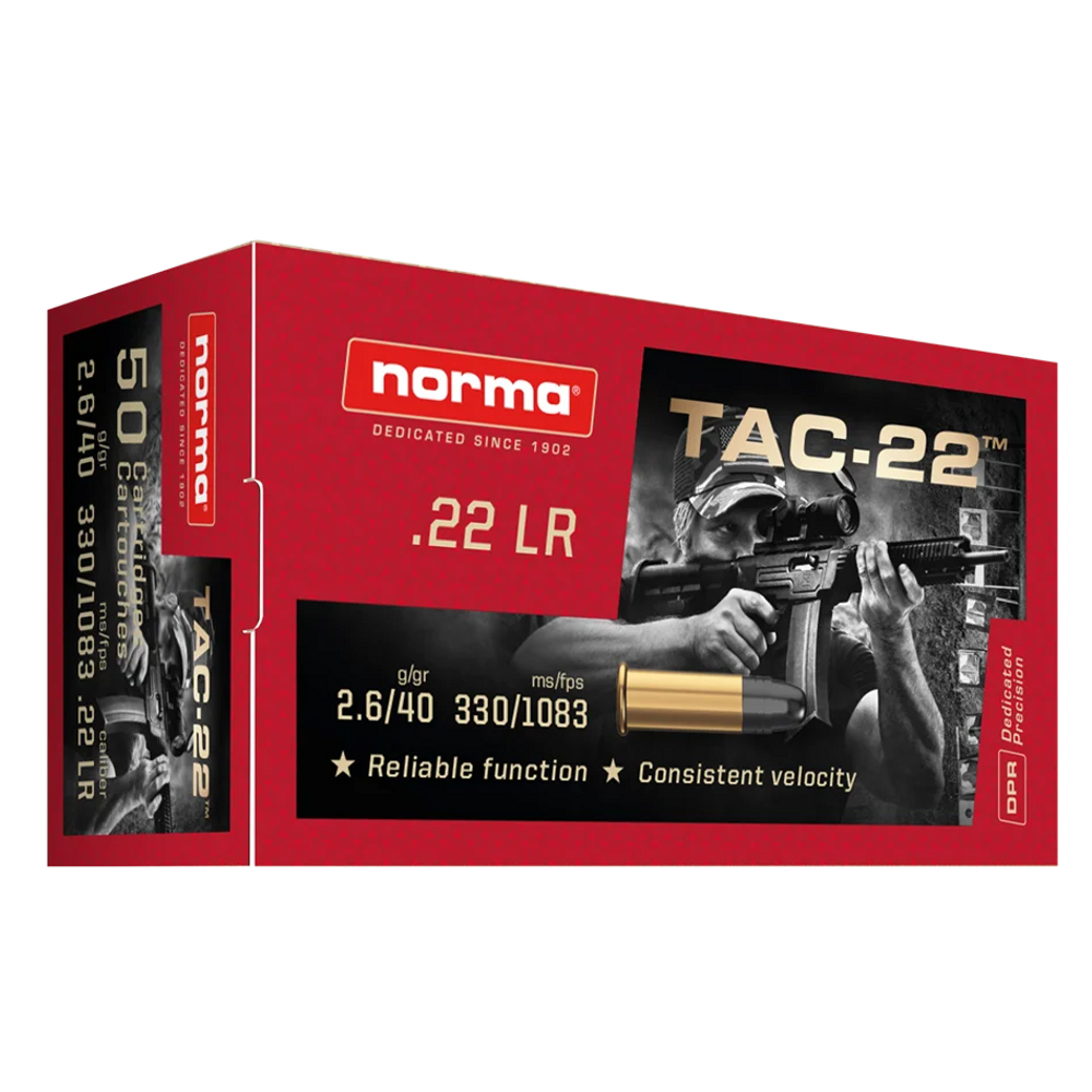 NORMA .22 TAC-22 Long Rifle 40gr