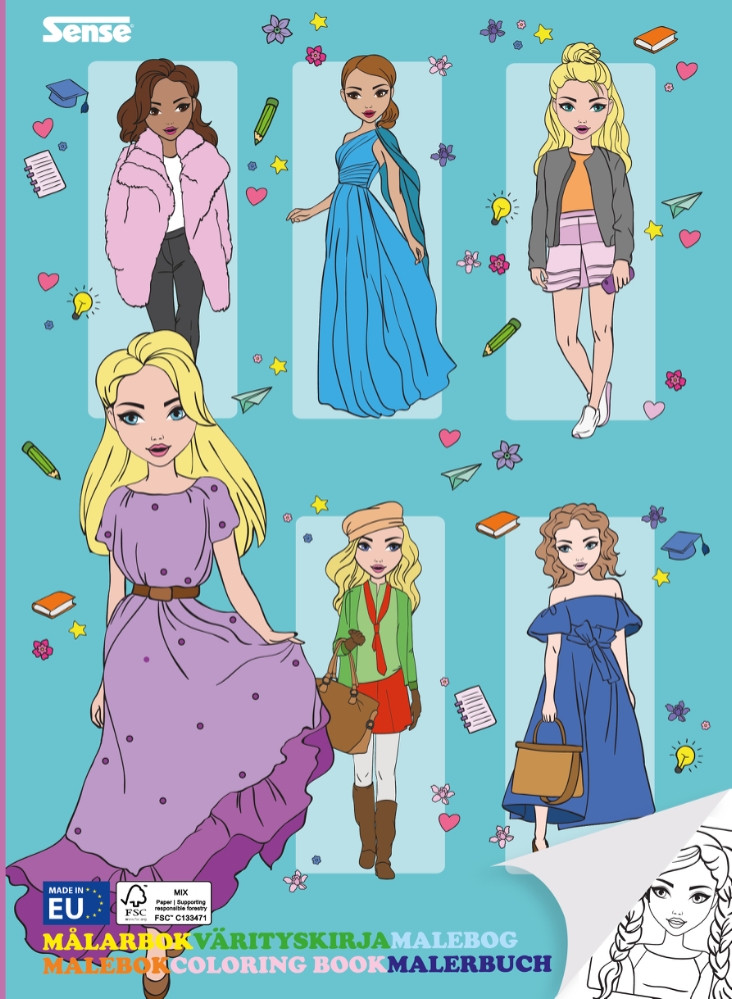 Målarbok fashion