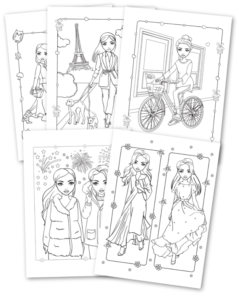 Målarbok fashion - 2