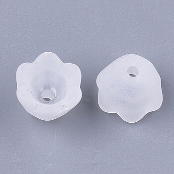 Akrylblomma liljekonvalj frostad 10 mm vit 50 st