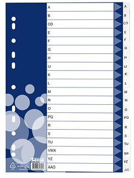 Plastregister A4 A-Ö