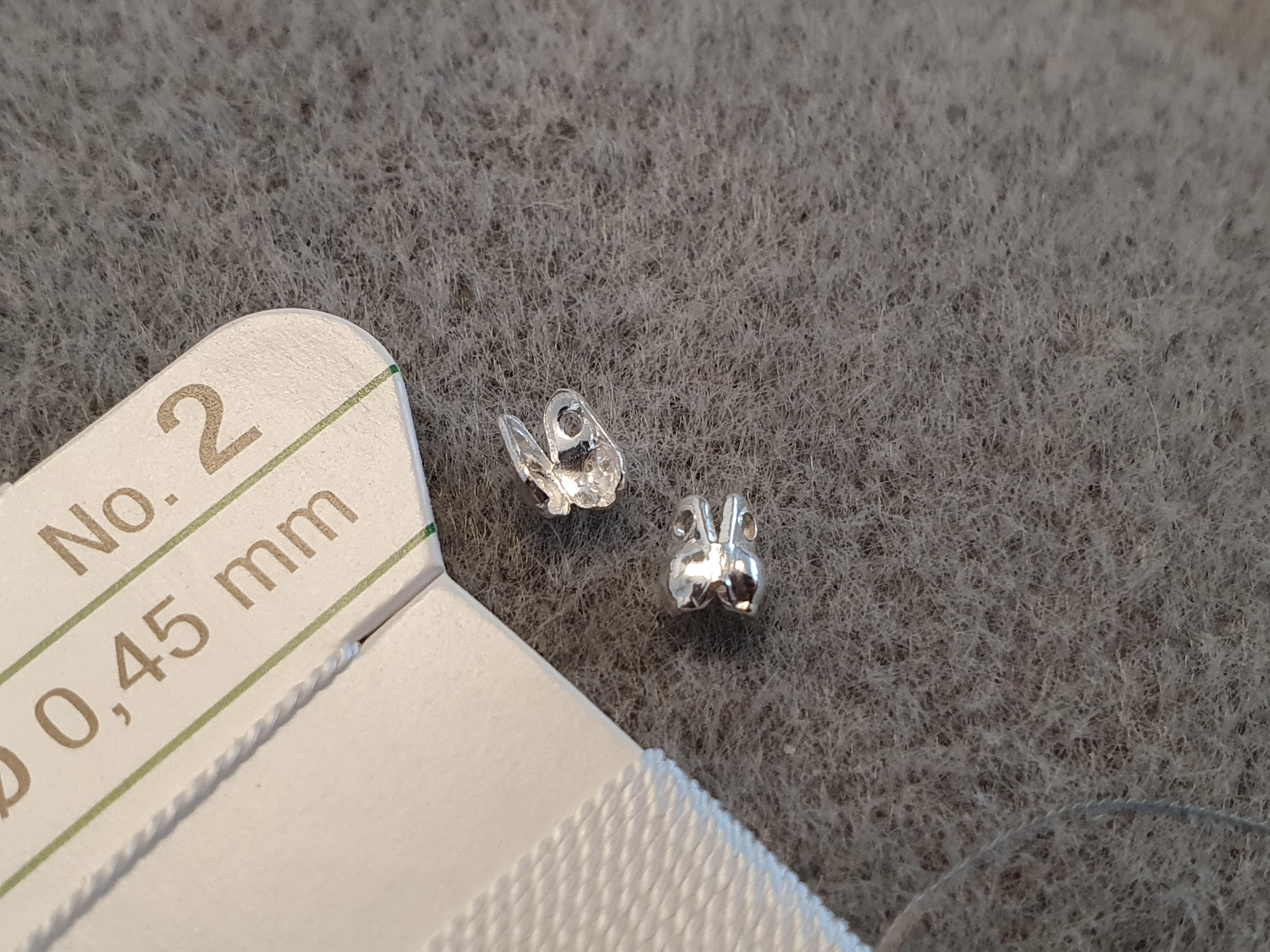 Knutgömma mini sidvikt med hel fästring  925-silver 2st/fp Pris/fp - 2