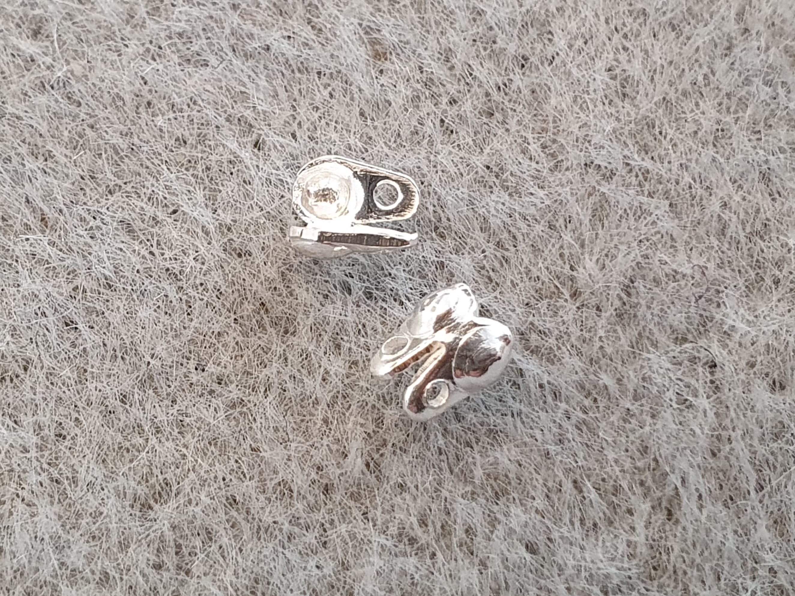 Knutgömma mini sidvikt med hel fästring  925-silver 2st/fp Pris/fp