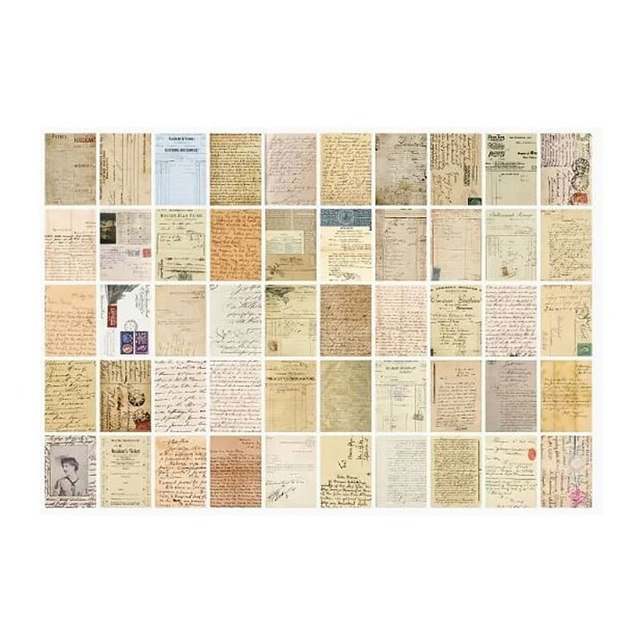 Vintage Paper Set- Antique sheets 10 x 14 cm