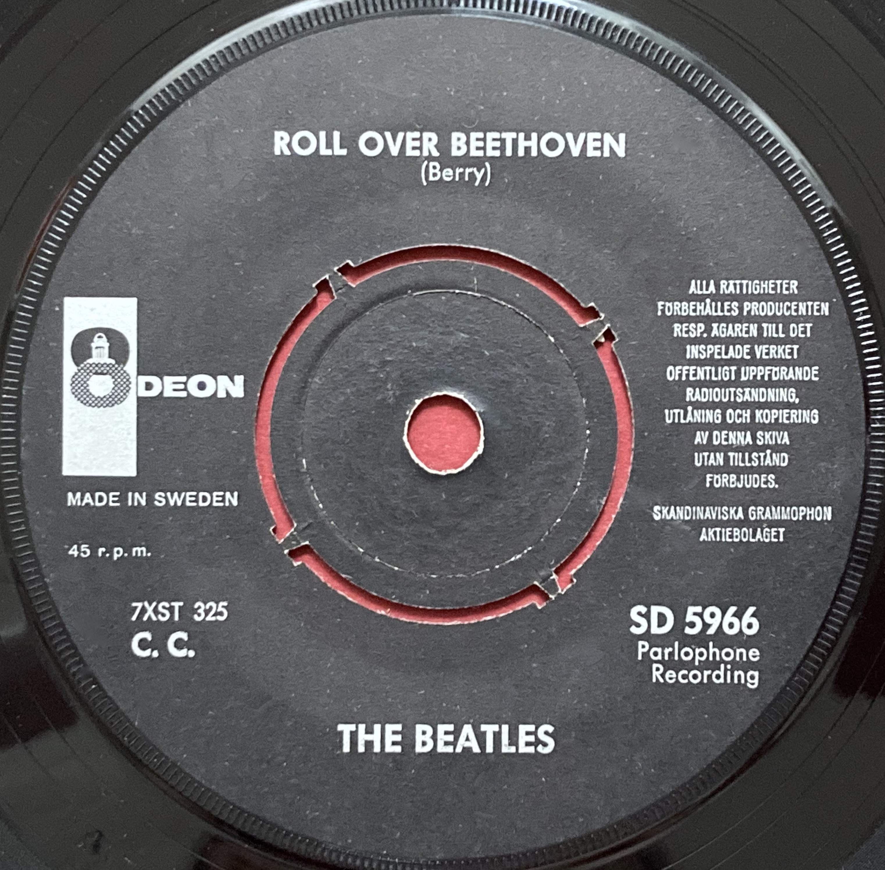 BEATLES - Roll over Beethoven 7" GUL Swe PS 1964 - 3