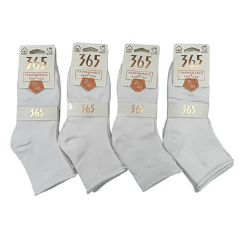 Strumpor DAM, vit, 12-pack