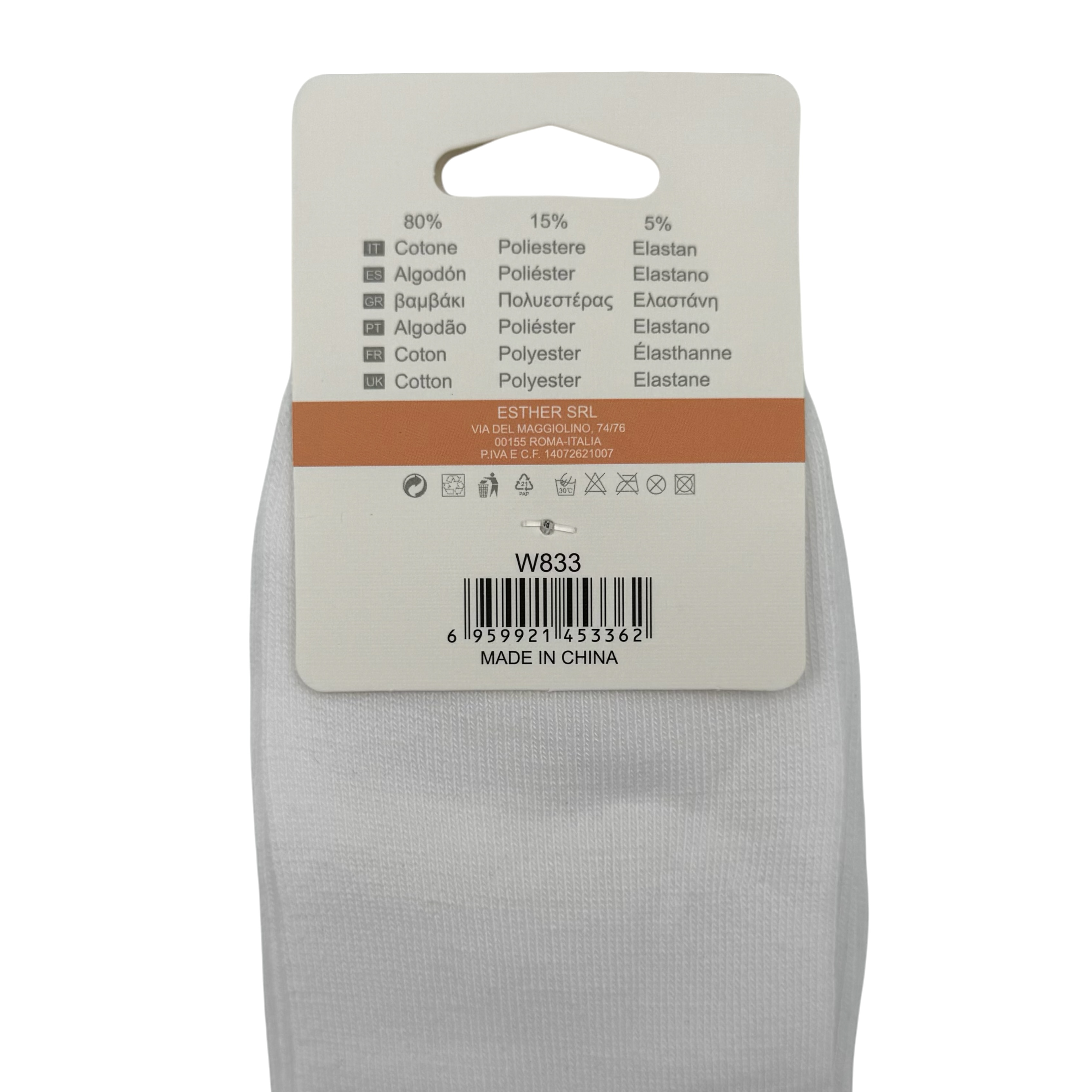 Strumpor DAM, vit, 12-pack - 3