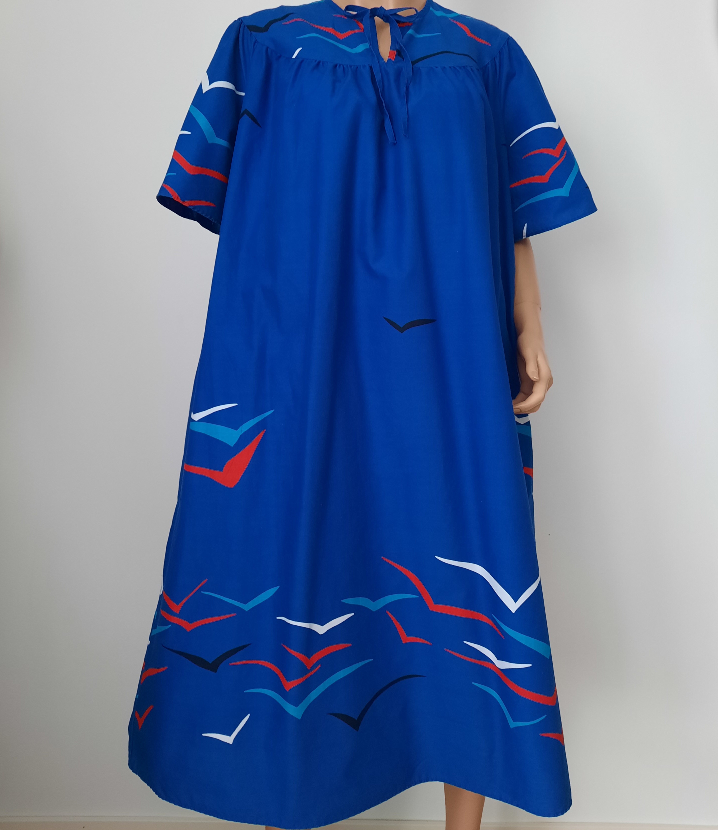 Bomullsklänning i rymlig modell storlek L-XL, Raihil Finland Vintage - 10