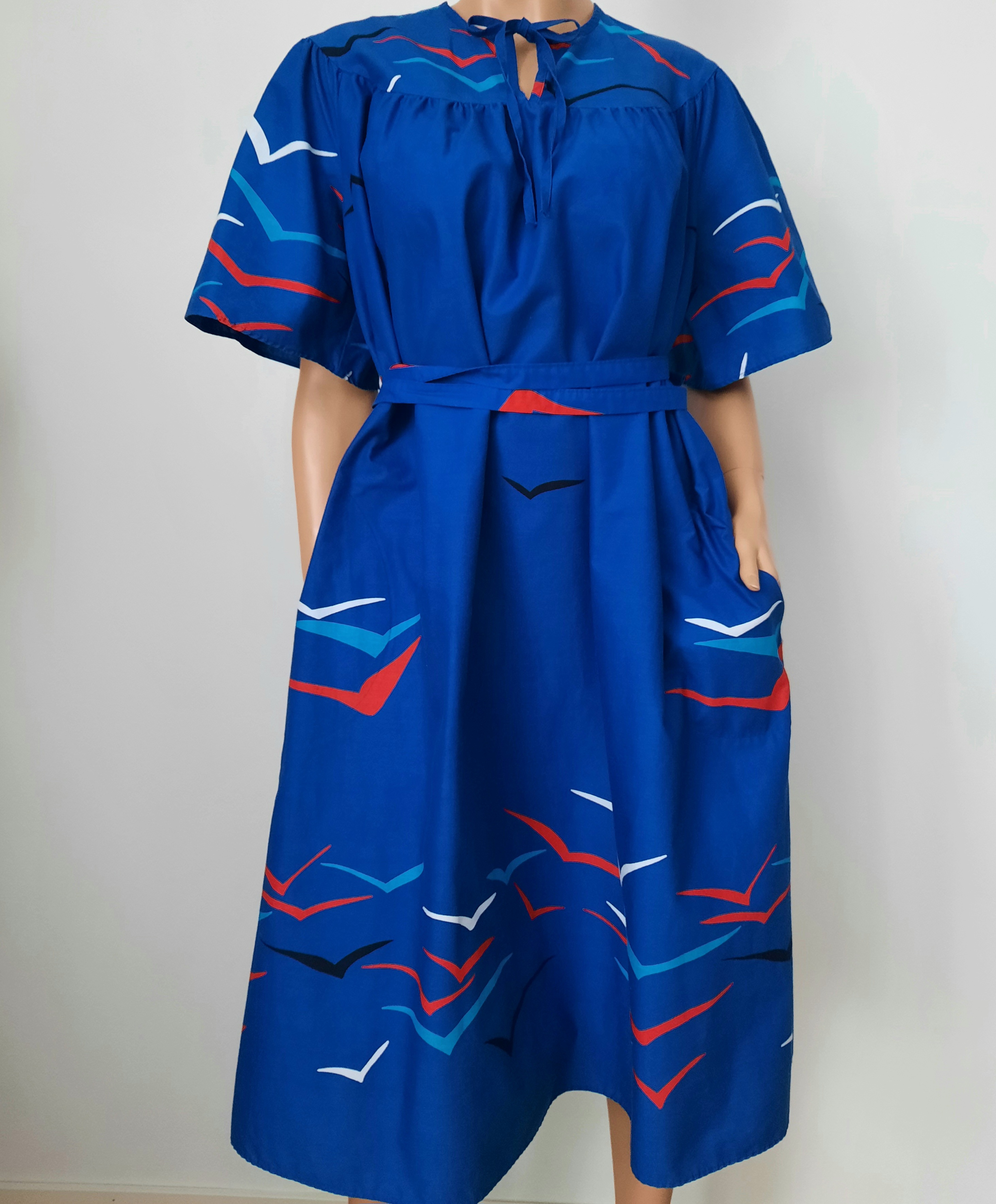 Bomullsklänning i rymlig modell storlek L-XL, Raihil Finland Vintage - 11