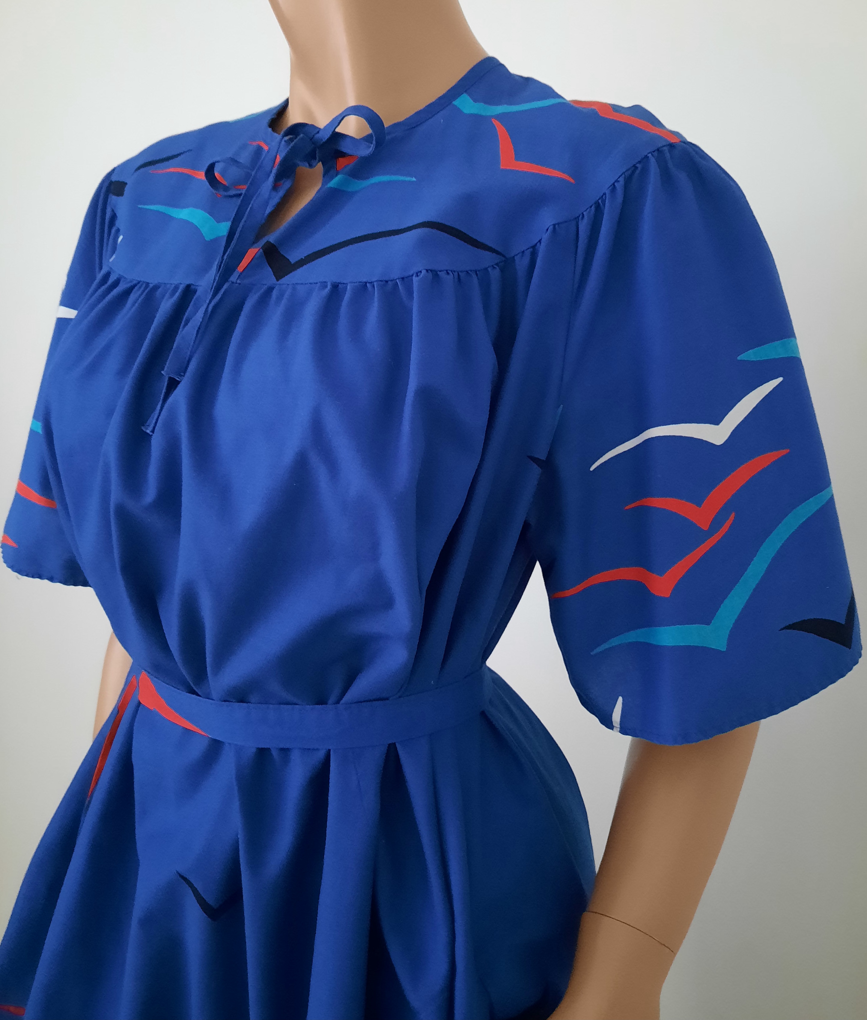 Bomullsklänning i rymlig modell storlek L-XL, Raihil Finland Vintage - 7