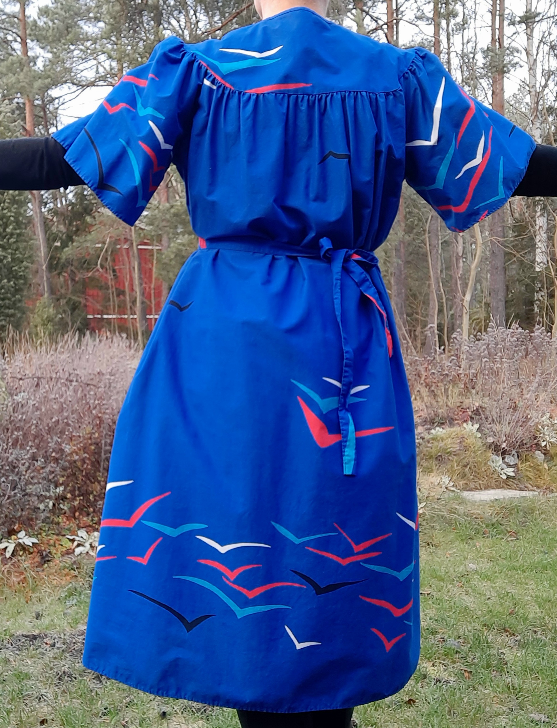 Bomullsklänning i rymlig modell storlek L-XL, Raihil Finland Vintage - 3
