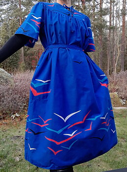 Bomullsklänning i rymlig modell storlek L-XL, Raihil Finland Vintage