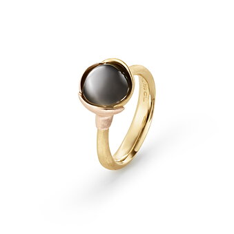 Lotus Ring Grey Moonstone