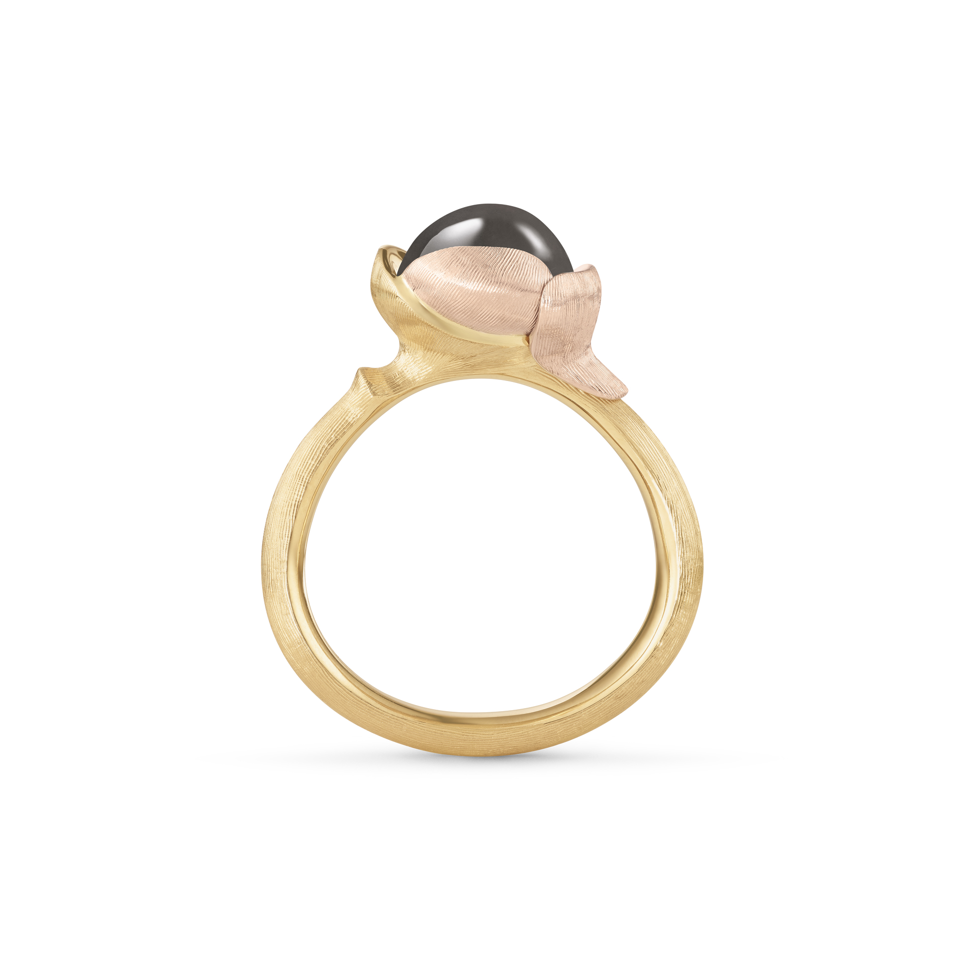 Lotus Ring Grey Moonstone - 2