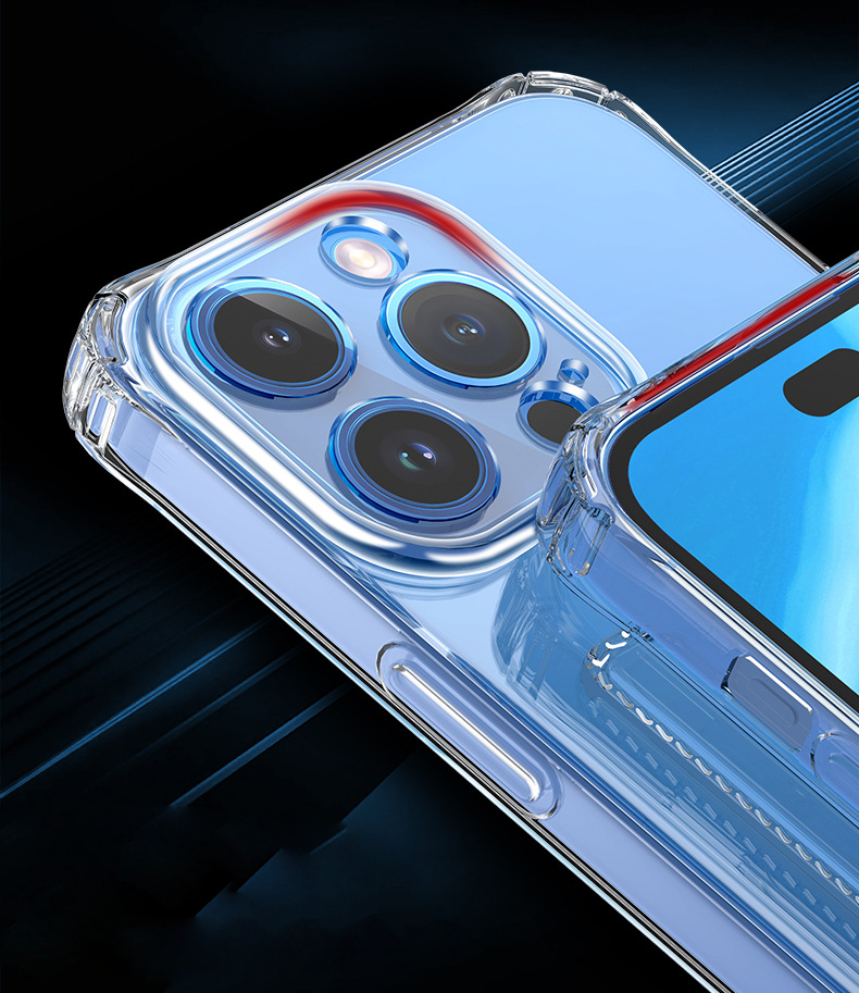 iPhone 15 Pro Transparent Case with Side Card Holder - Durable and Lightweight - 5