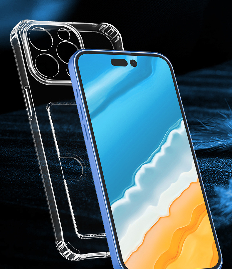 iPhone 14 Pro Transparent Case with Side Card Holder - Durable and Lightweight - 6