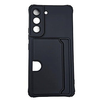 Samsung Galaxy S22 Plus - Microfiber Silicone Card Holder in Black
