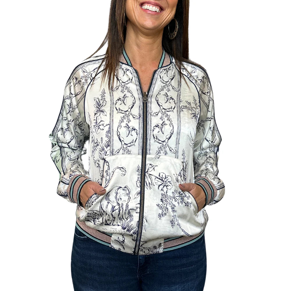 Tranquil Bomber Jacket Reversible Johnny Was Casa Oliv