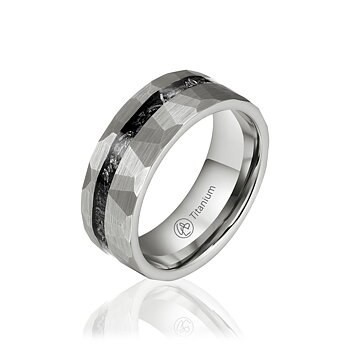 Ring  Titan Krossad Meteorit Diamantslipade kanter - Celestial - Luxury rings Fint och Billigt
