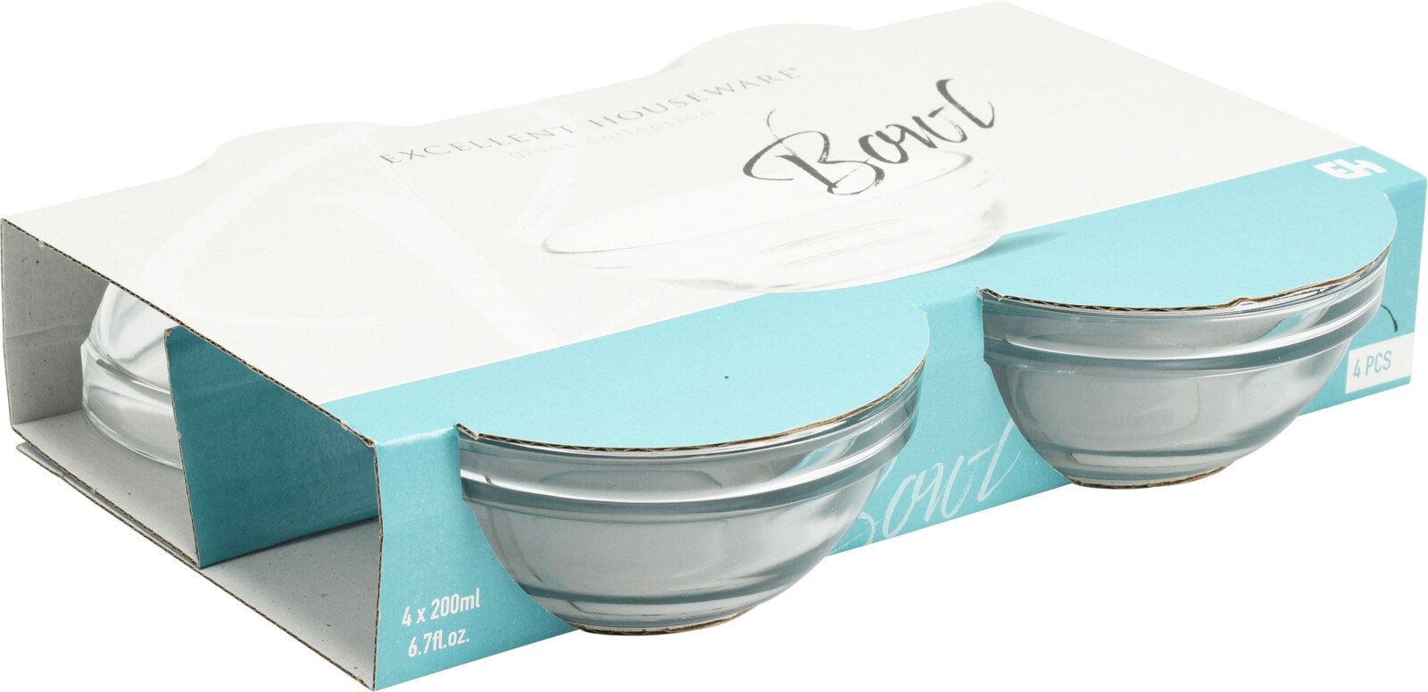 Glasskål 4st 200ml - 2