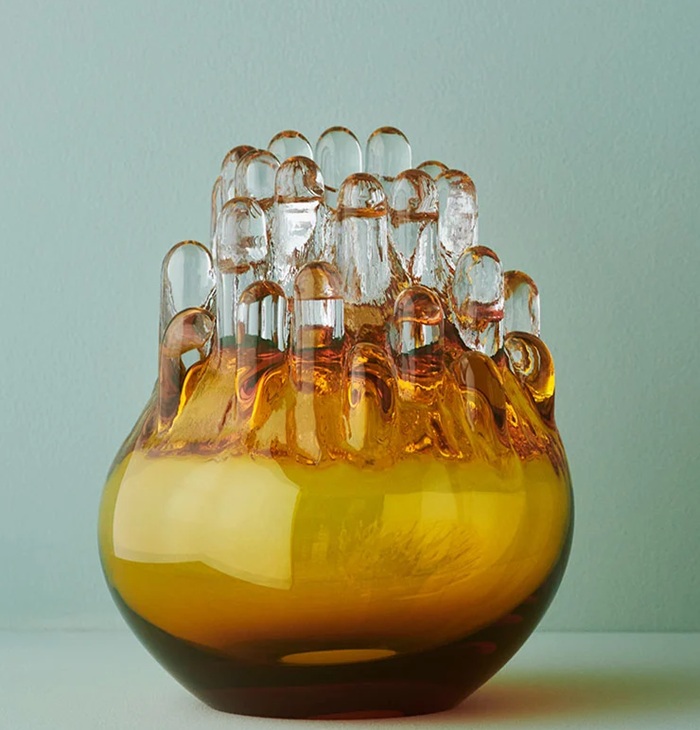 Polar Candleholder Mediium Amber