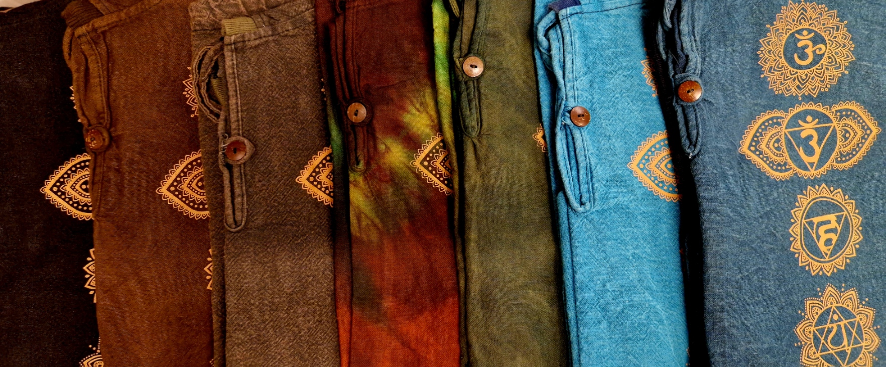 Långärmad Hoodie Anorak med Chakra Symboler - 3